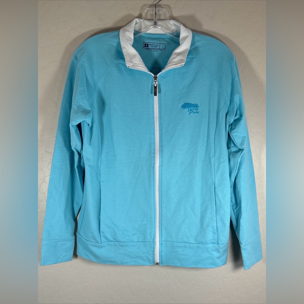 Torrey Pines Jacket Womens S Blue Zip Golf Athletic Embroidered